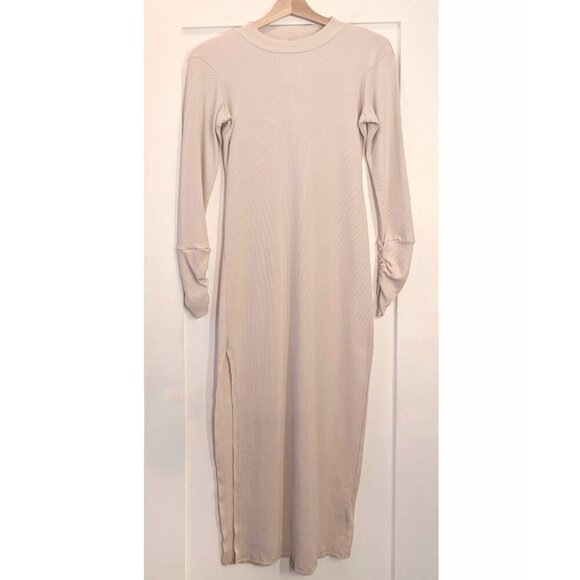 NWT Young Fabulous & Broke | Portia Ribbed Midi Dress In Cream - Picture 2 of 11
